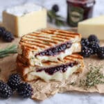 Brie and Blackberry Preserves Grilled Cheese Recipe