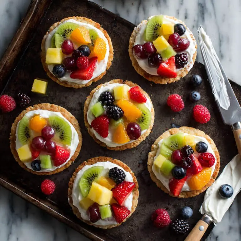 Chewy Vanilla Sugar Cookies with Cream Cheese Frosting and Fresh Fruit Recipe