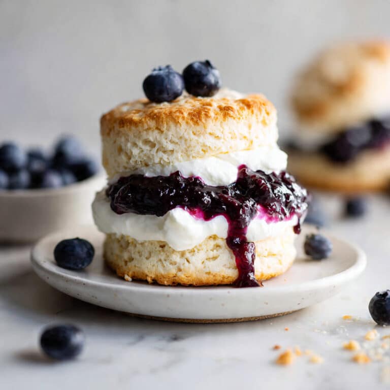 Blueberry Shortcakes with Fresh Whipped Cream Recipe