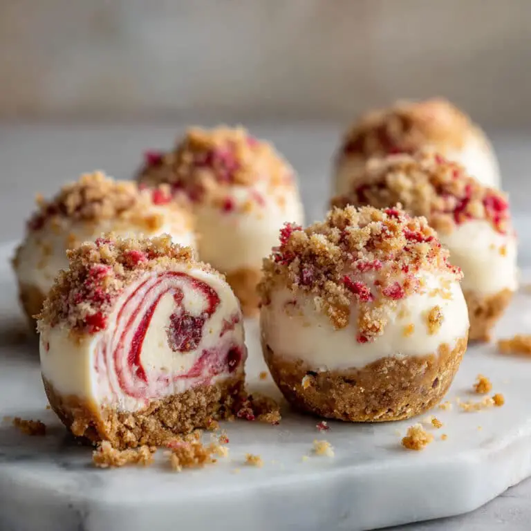 Crunch Strawberry Cheesecake Bites with Graham Crackers and Oreo Coating Recipe