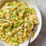 Creamy Cabbage Alfredo Pasta Recipe