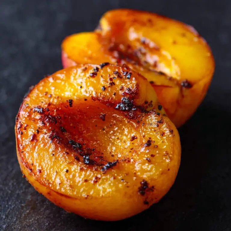 Pan-Fried Peaches with Cinnamon and Ginger Recipe