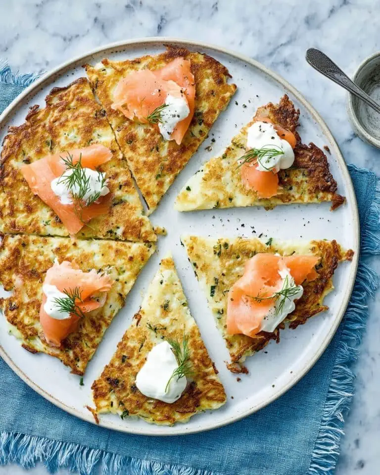 Smoked Salmon and Dill Rosti with Lemon Capers Cream Recipe