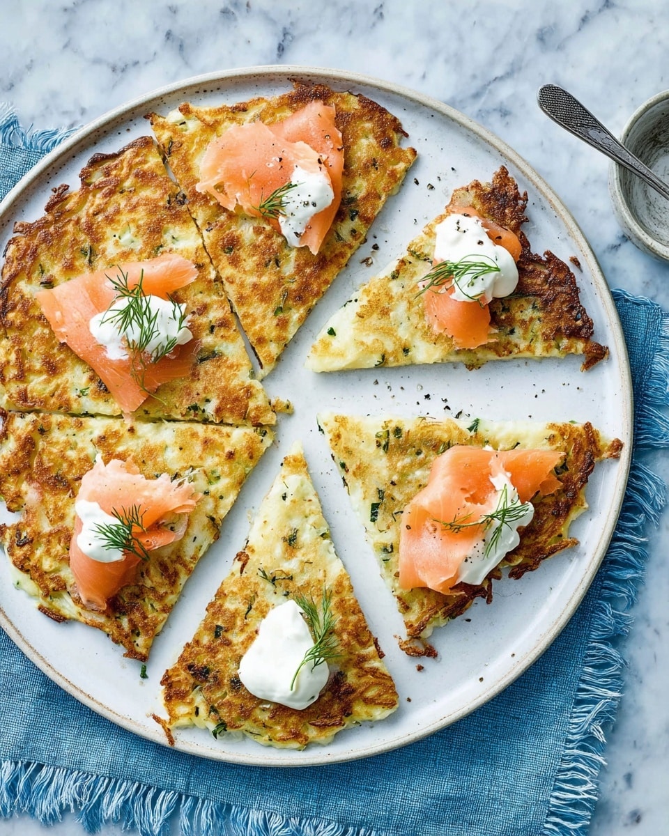 Smoked Salmon and Dill Rosti with Lemon Capers Cream Recipe
