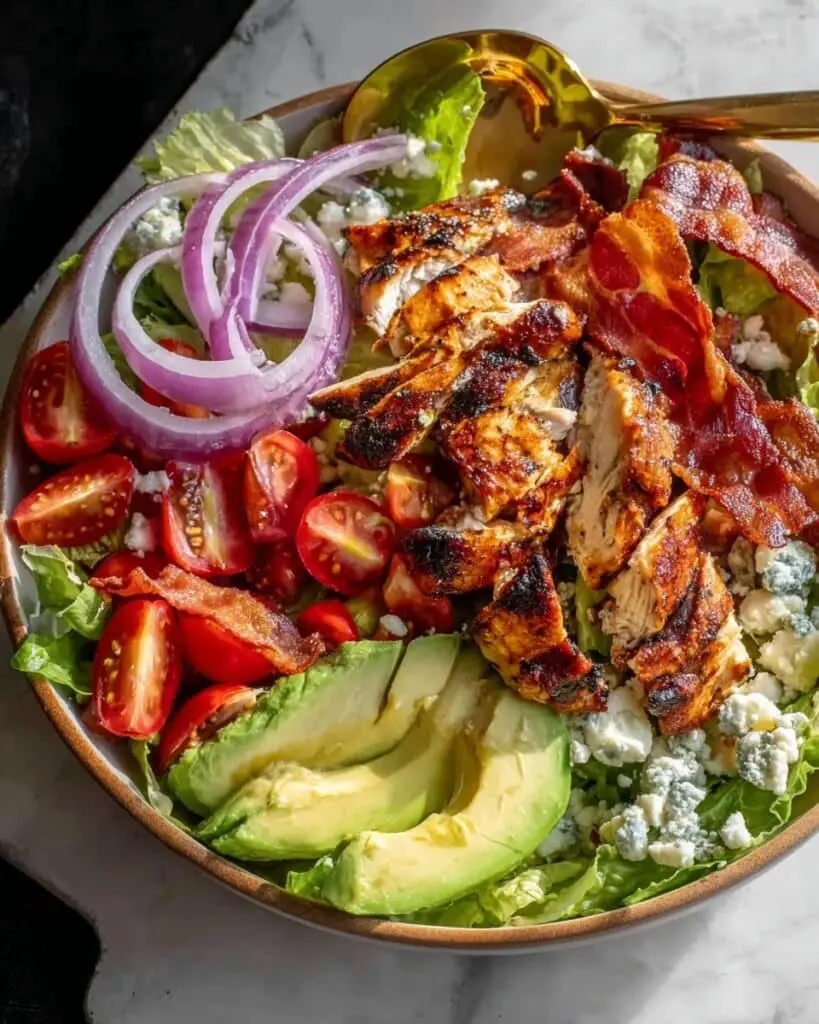 Mustard Honey Chicken Salad with Blue Cheese and Bacon Recipe