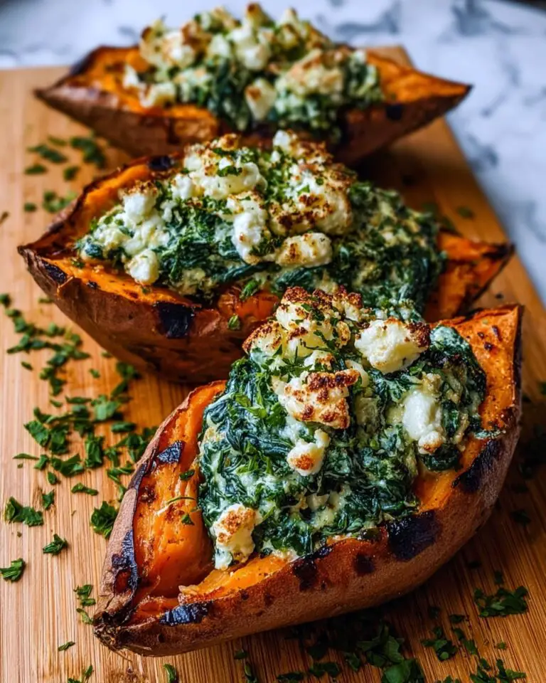 Stuffed Sweet Potatoes with Spinach, Feta, and Sun-Dried Tomatoes Recipe