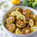 Broccoli and Quinoa Fritters with Yogurt Dipping Sauce Recipe