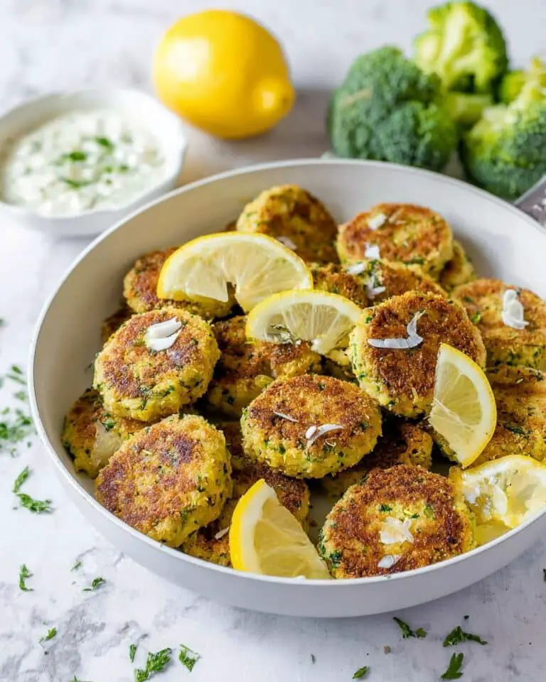 Broccoli and Quinoa Fritters with Yogurt Dipping Sauce Recipe