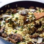 Creamy Spinach Orzo with Mushrooms Recipe