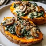 Spinach Stuffed Sweet Potatoes Recipe