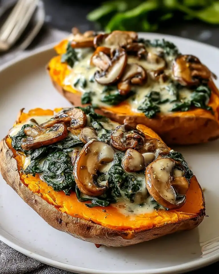 Spinach Stuffed Sweet Potatoes Recipe