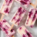 Cherry Swirl Greek Yogurt Popsicles with Honey Recipe
