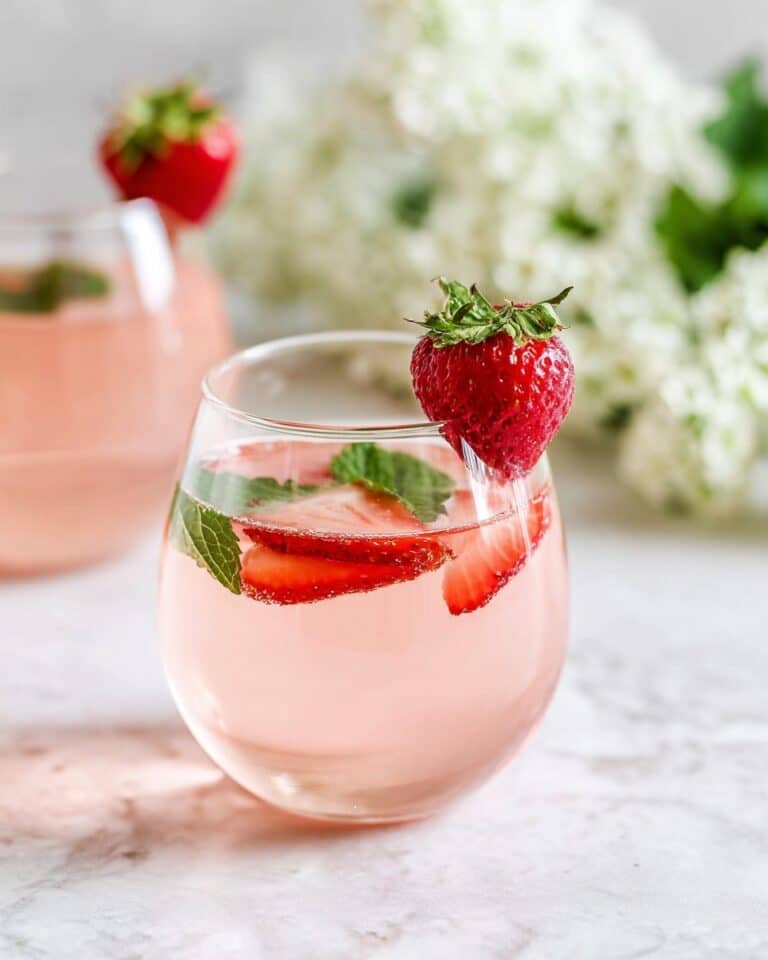 Mocktail Strawberry Basil Spritzer Recipe