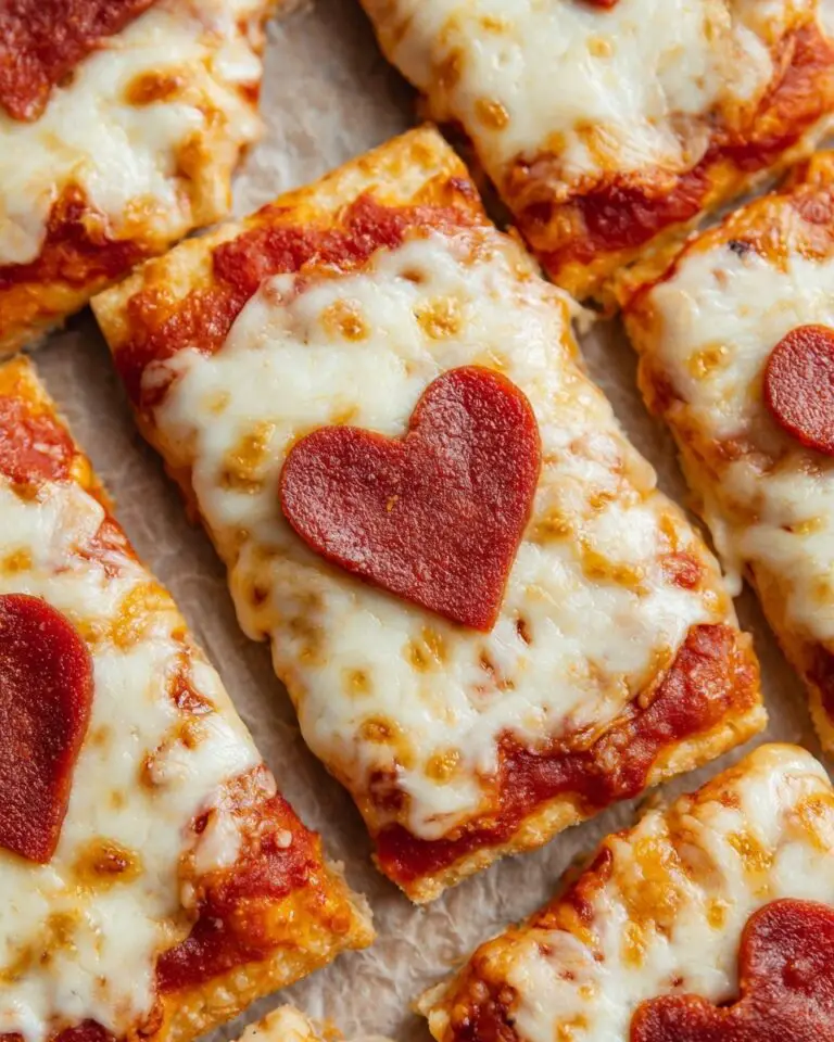 Shaped Heart Pizza with Pepperoni and Mozzarella Recipe