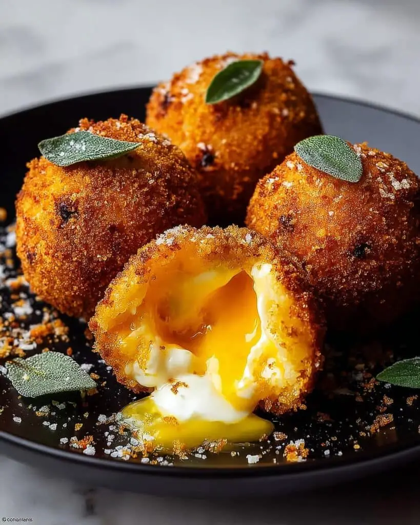 Sweet Potato Croquettes with Burrata Dip & Pistachio Crunch Recipe