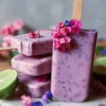 Homemade Watermelon Blueberry Yogurt Popsicles Recipe