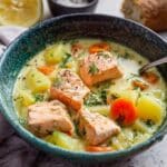 Salmon Soup with Potatoes and Leeks Recipe
